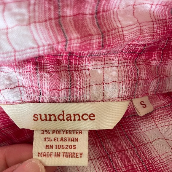 Sundance Pink Plaid Checkered Shirt - Picture 5 of 8